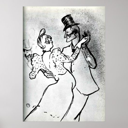 Toulouse-Lautrec: La Goulue en Valentin, Waltz Poster (Voorkant)