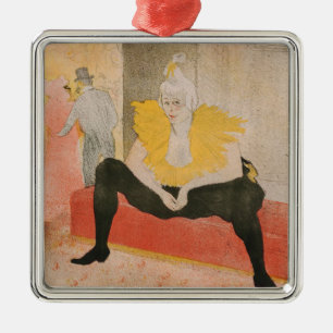 Toulouse-Lautrec - Mademoiselle Cha-u-kao Zittend Metalen Ornament