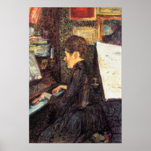Toulouse-Lautrec - Mademoiselle Dihau Aan De Pian… Poster