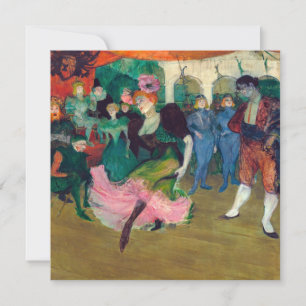 Toulouse-Lautrec - Marcelle Lender, dansende Boler Bedankkaart