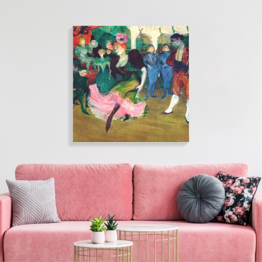 Toulouse-Lautrec - Marcelle Lender, Danser Bolero Canvas Afdruk (Insitu (Woonkamer))