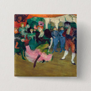 Toulouse-Lautrec - Marcelle Lender, Danser Bolero Vierkante Button 5,1 Cm