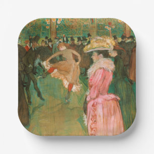 Toulouse-Lautrec - Op de Rouge, de Dance Papieren Bordje