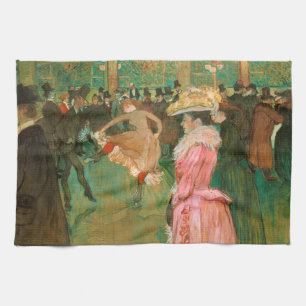 Toulouse-Lautrec - Op de Rouge, de Dance Theedoek