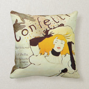 Toulouse-Lautrec Oreiller Vintage d'Art