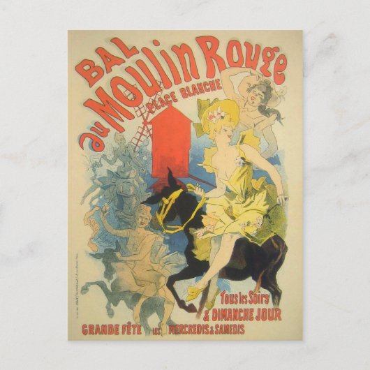 Toulouse Lautrec Poster Art Briefkaart (Voorkant)