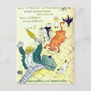 Toulouse Lautrec Poster Art Briefkaart