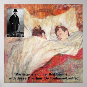 Toulouse-Lautrec Poster van het huwelijkscitaat