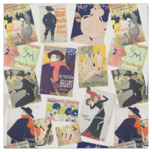 Toulouse-Lautrec Posters Pattern Stof