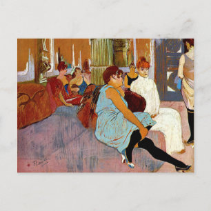 Toulouse-Lautrec - The Salon in the Rue des Moulin Briefkaart