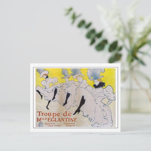Toulouse-Lautrec - Troupe de Mlle Eglantine Briefkaart (Staand voorkant)