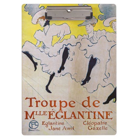 Toulouse-Lautrec - Troupe de Mlle Eglantine Klembord (Voorkant)