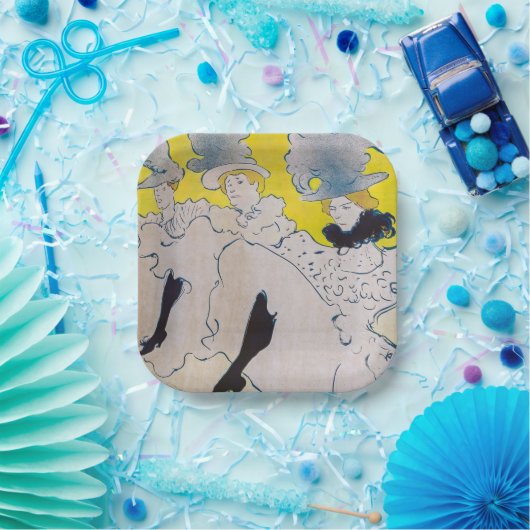 Toulouse-Lautrec - Troupe de Mlle Eglantine Papieren Bordje (Feest)