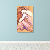 Toulouse-Lautrec - Vrouw kammen haar Canvas Afdruk (Insitu (Houten vloer))
