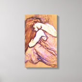 Toulouse-Lautrec - Vrouw kammen haar Canvas Afdruk (Voorkant)