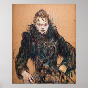 Toulouse-Lautrec - Vrouw met zwarte boa Poster