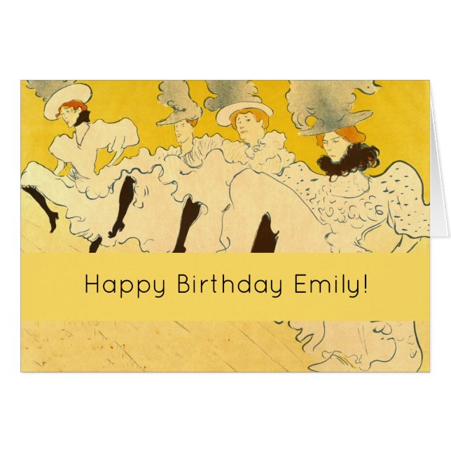 Toulouse Lautrec Yellow Dancing Girl Poster (Voorkant Horizontaal)