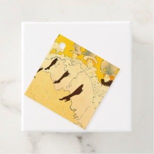 Toulouse Lautrec Yellow Dancing Girl Poster Bedankjes Labels