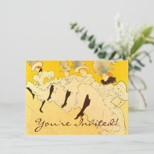 Toulouse Lautrec Yellow Dancing Girl Poster Kaart