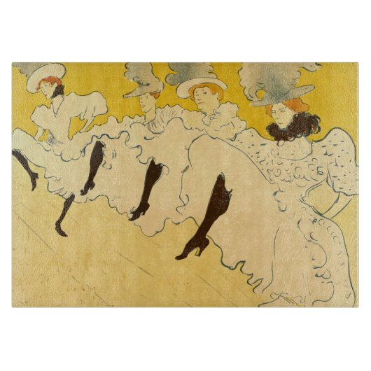 Toulouse Lautrec Yellow Dancing Girl Poster Snijplank (Voorkant)