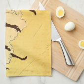 Toulouse Lautrec Yellow Dancing Girl Poster Theedoek (Quarter Fold)