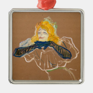 Toulouse-Lautrec - Yvette Guilbert Singing Metalen Ornament