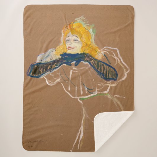 Toulouse-Lautrec - Yvette Guilbert Singing Sherpa Deken (Voorkant)