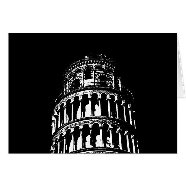 Tour blanche noire de Pise Italie (Devant horizontal)