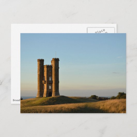 Tour Broadway dans la carte postale Cotswolds (Devant / Derrière)