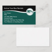 Tour Bus Thème Voyage Cartes de visite (Devant / Derrière)