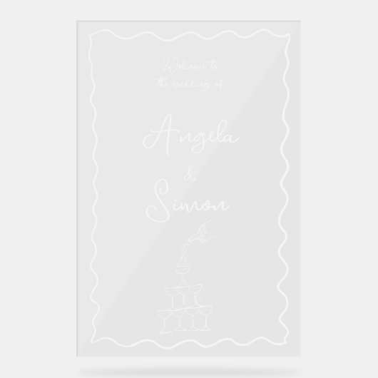 Tour Champagne Mariage en acrylique Vavy Affiche d (Recto)