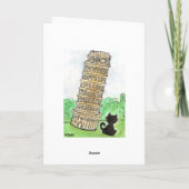 TOUR D'APPUI EN CHAT NOIR DE LA CARTE D'ANNIVERSAI (Dos)