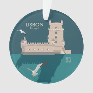 Tour de Belem de Lisbonne dans le style poster vin