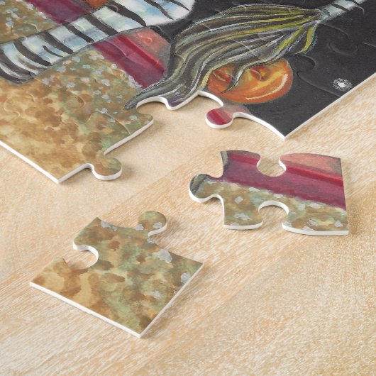 TOUR DE CIRCUS EN COURANT, HALLOWEEN ZEBRA PUZZLE (Côté)