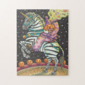 TOUR DE CIRCUS EN COURANT, HALLOWEEN ZEBRA PUZZLE (Vertical)