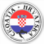 Tour de Croatie Sticker Drapeau HRVATSKA - Parfait (Devant)
