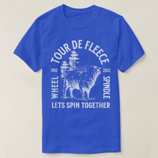 Tour de Fleece Fiber for Spinning Wheels Handspinn T-shirt (Design voorkant)