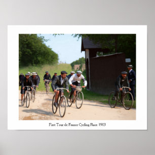 Tour de France 1903 Eerste Wedstrijd Kleur Redux Poster
