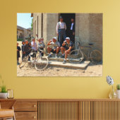 Tour de France 1921 na de etappe Beer Time Colo Canvas Afdruk (Insitu (Woonkamer))
