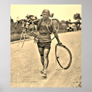 Tour de France 1928 Etappe 7 Italiaan Giusto Cerut Poster