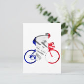 Tour de france-fietser briefkaart (Staand voorkant)