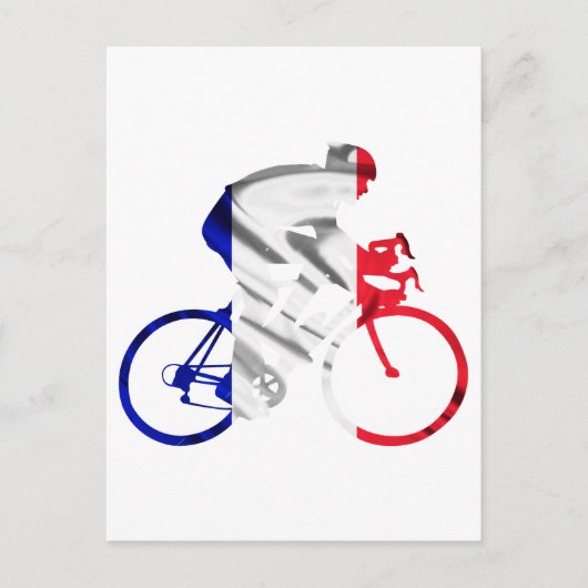 Tour de france-fietser briefkaart (Voorkant)