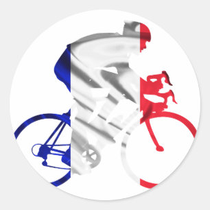Tour de france-fietser ronde sticker