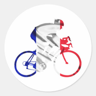 Tour de france-fietser ronde sticker