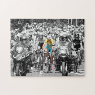 Tour de France Gele Trui Peloton Wielerwedstrijd Legpuzzel