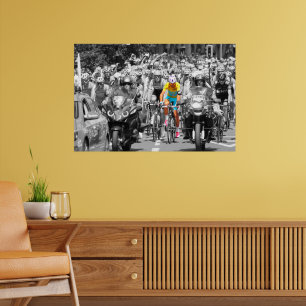 Tour de France Gele Trui Peloton Wielerwedstrijd Poster
