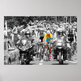 Tour de France Gele Trui Peloton Wielerwedstrijd  Poster