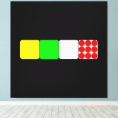 Tour de France Jerseys 2 Black Canvas Print (Insitu (Houten vloer))