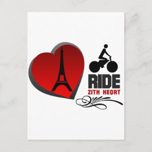 Tour De France Paris Heart Briefkaart