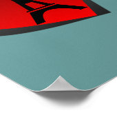 Tour De France Paris Heart Poster (Hoek)